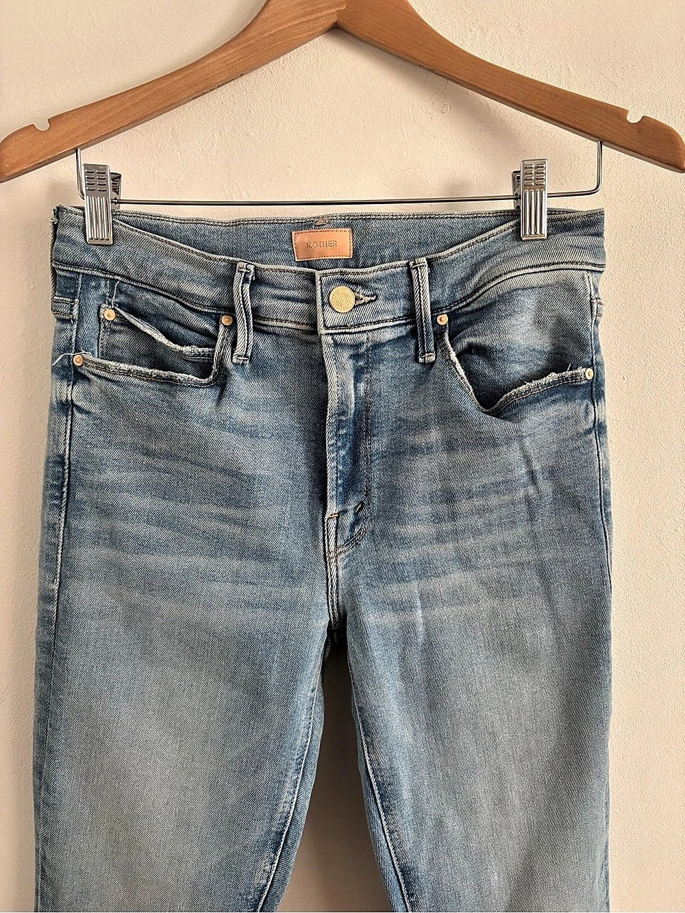 MOTHER The Tomcat Straight Leg Jeans Blue Waist 28